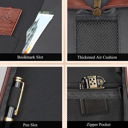 PU Vegan Leather Bible Bag | Brown Church Tote with Handle