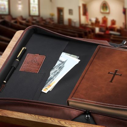 PU Vegan Leather Bible Bag | Ideal Christian gifts for Men, Women & Parents