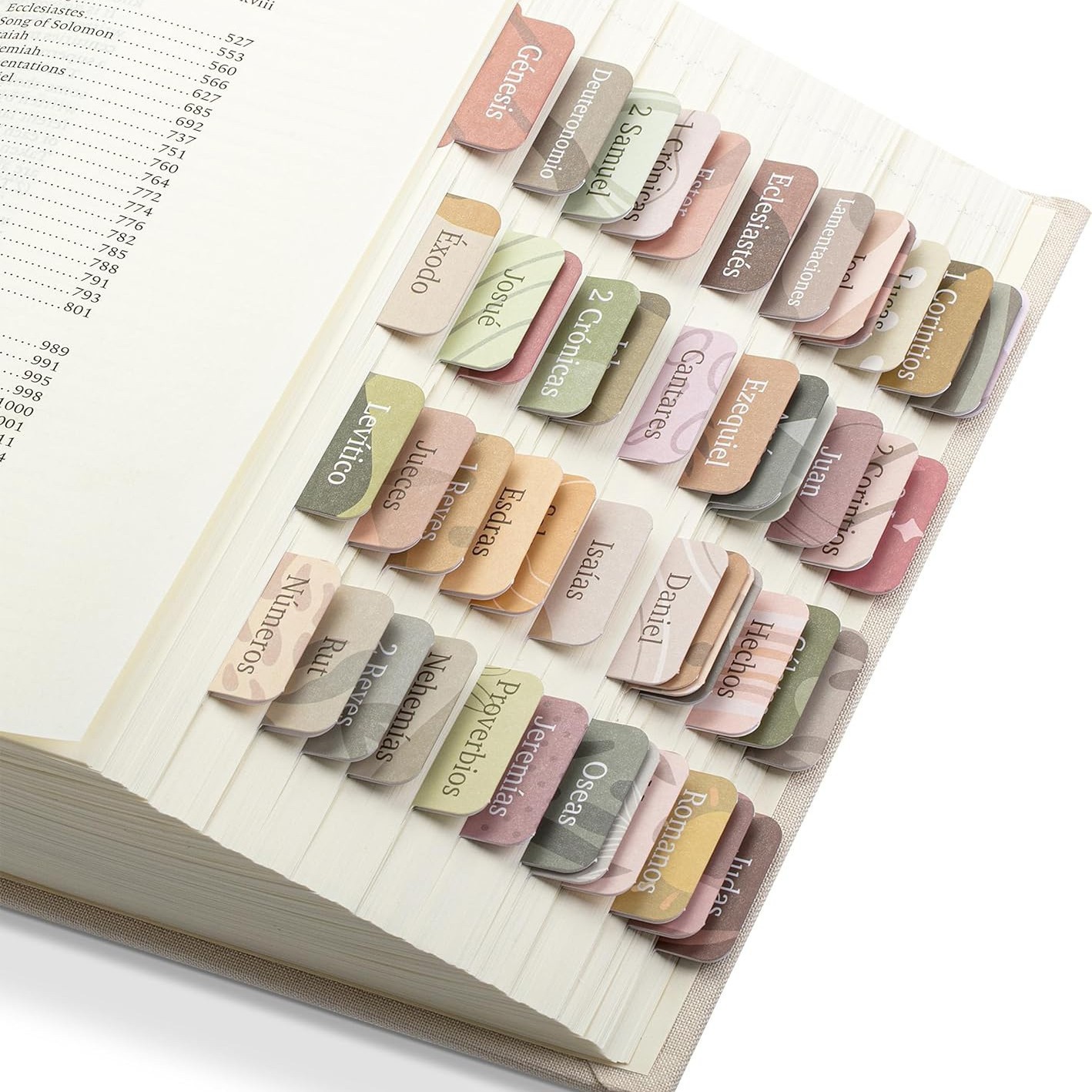 Pestañas para la Biblia - Versiones españolas de Bible tabs