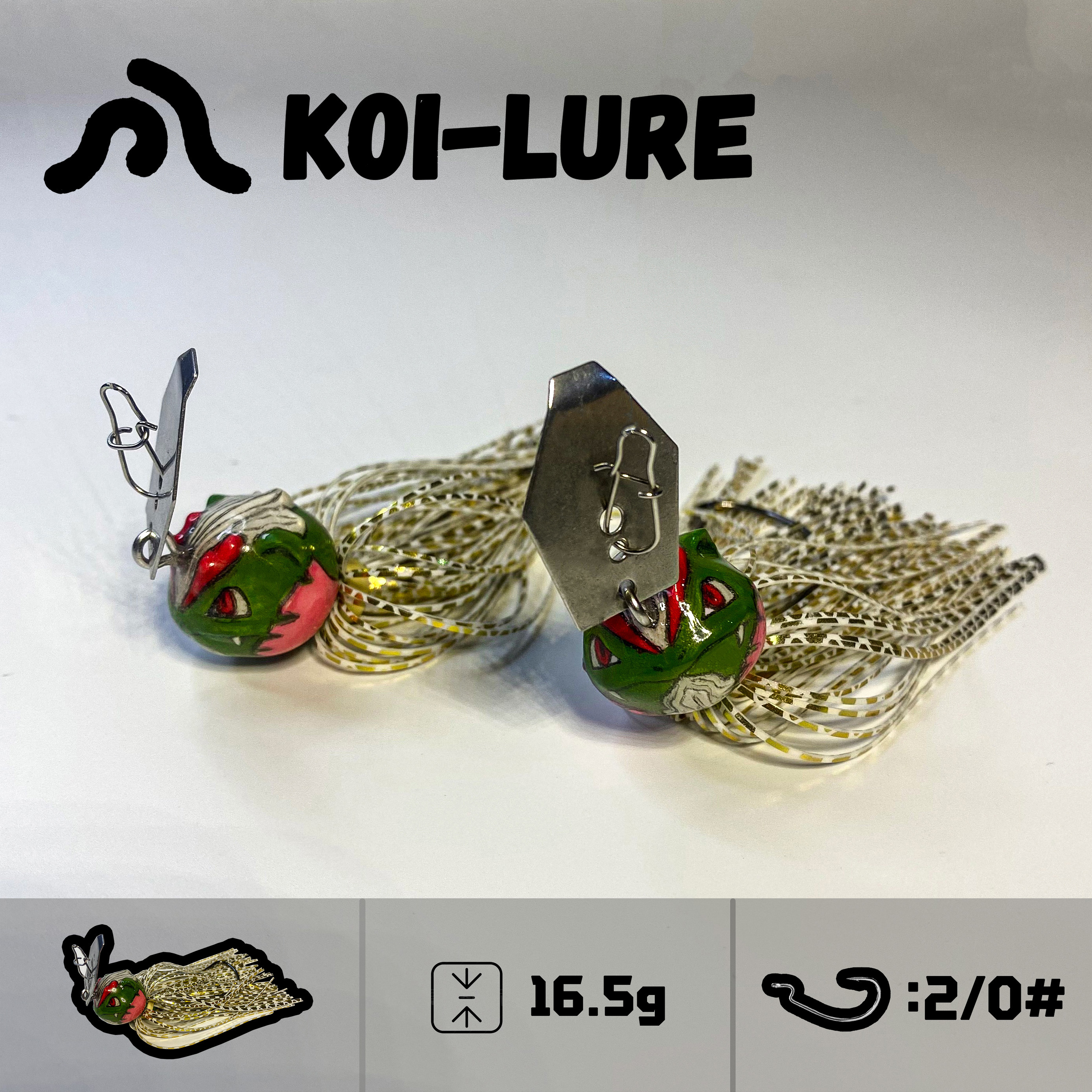 koi-lure  Vibrating JIG (2-Pack) (Crimson Horned Frog)