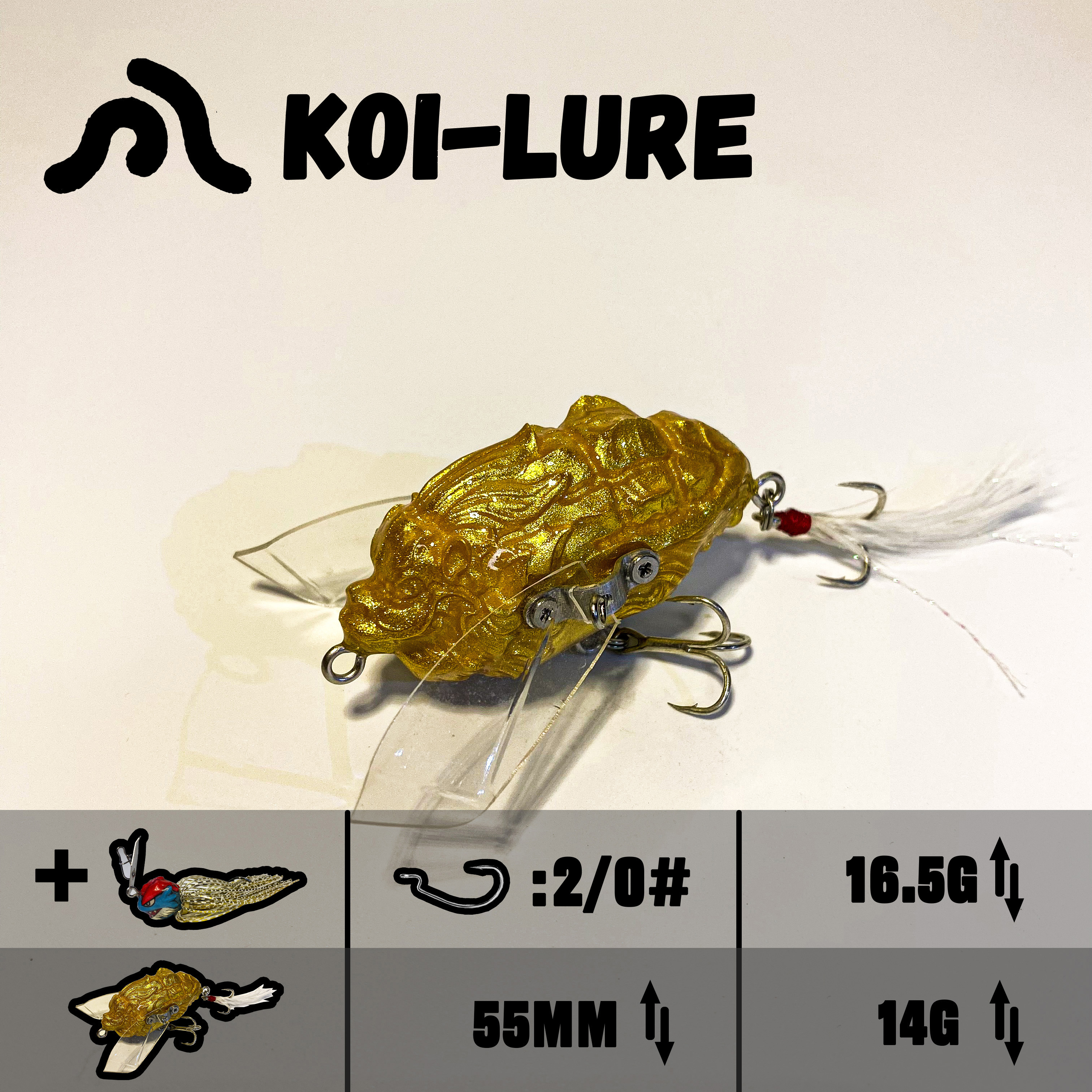 koi-lure （Abyssal Guardian）Popper X1+(Wyrm Lizard)  JIG X1