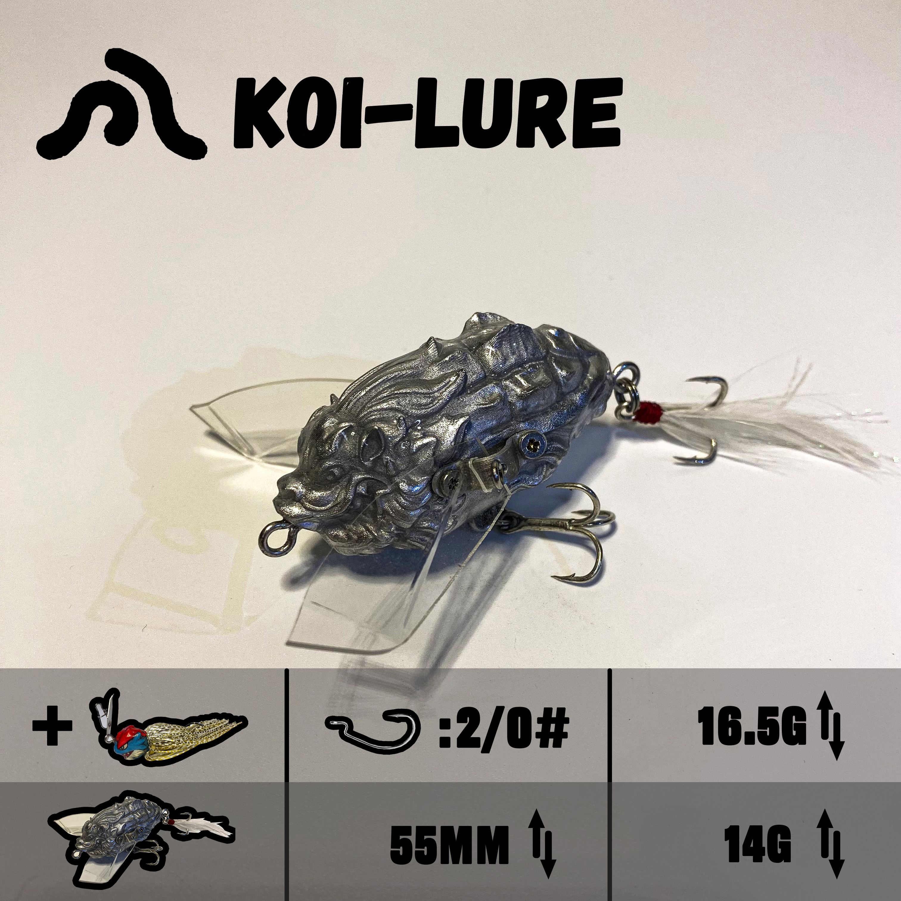 koi-lure （Abyssal Guardian）Popper X1+(Wyrm Lizard)  JIG X1