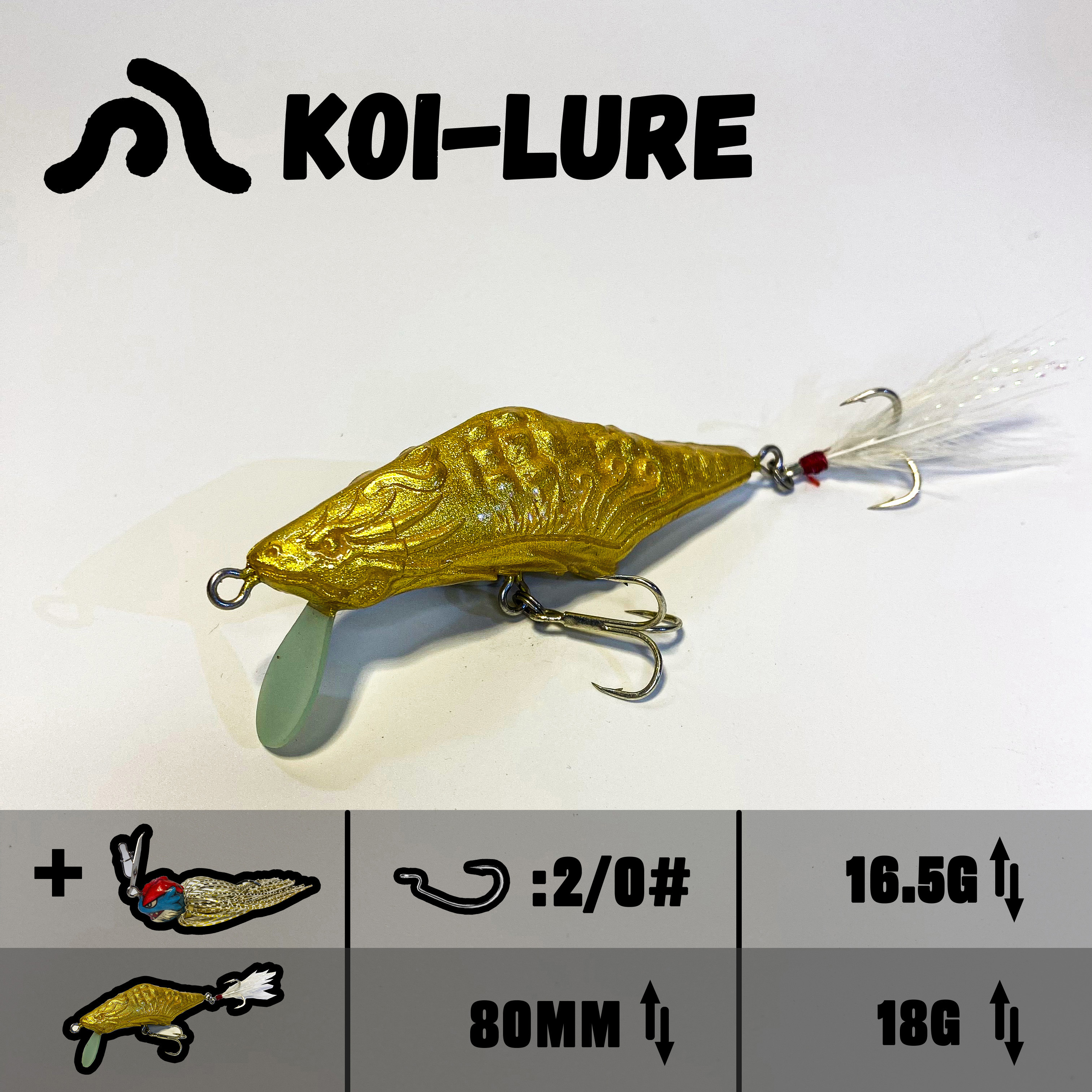 koi-lure （Scale Dominator） Minnow X1+ (Wyrm Lizard)  JIG X1