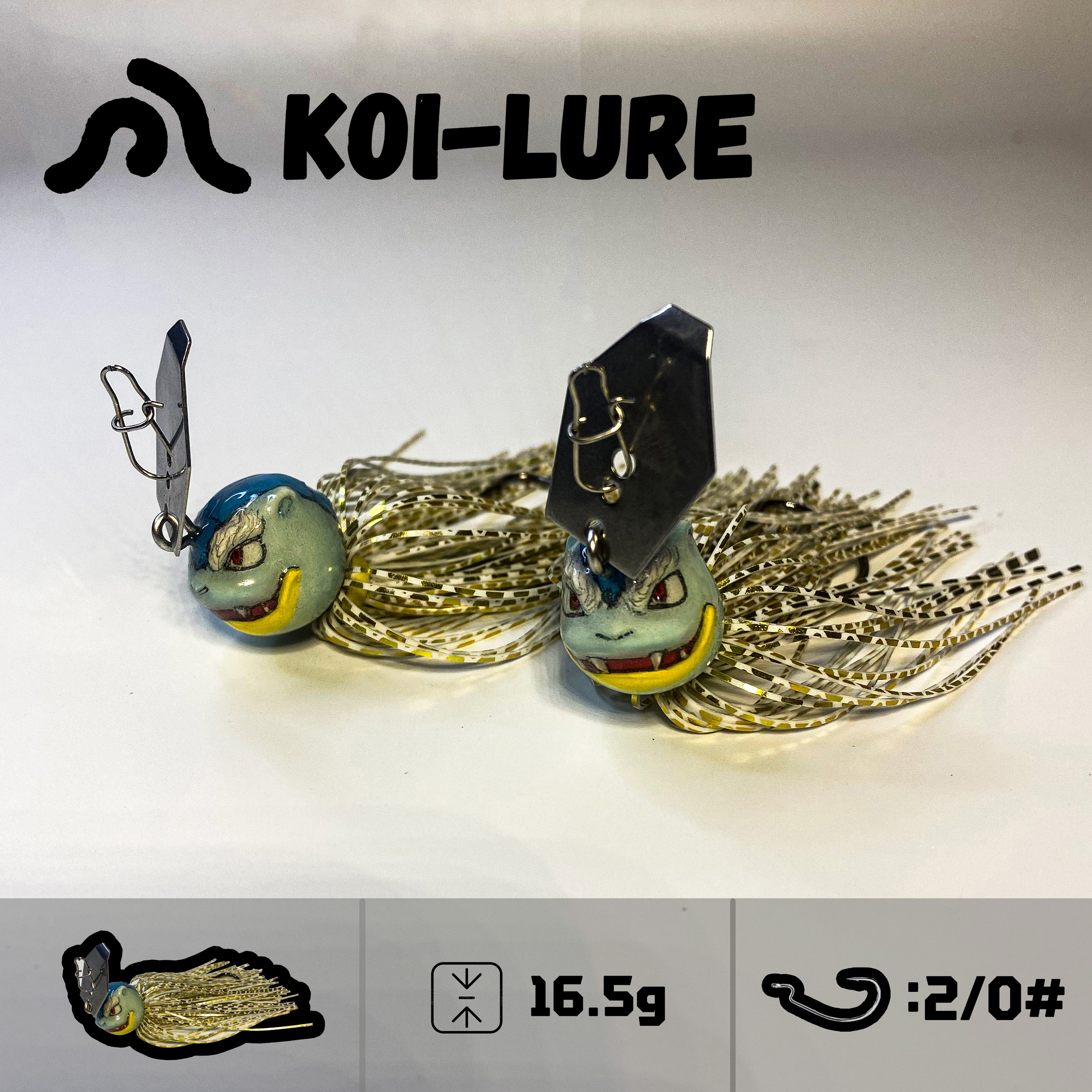 koi-lure  Vibrating JIG (2-Pack) (Redel Turtle)