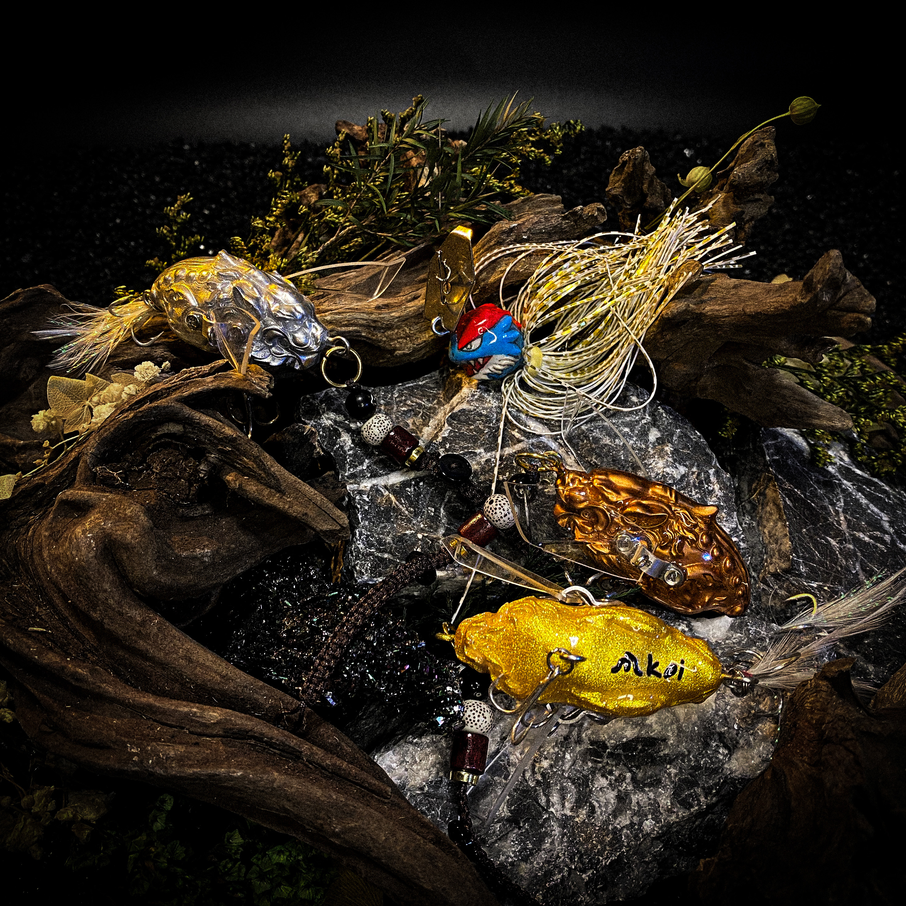 koi-lure （Fortune Beast） Popper X1+(Wyrm Lizard) JIG X1