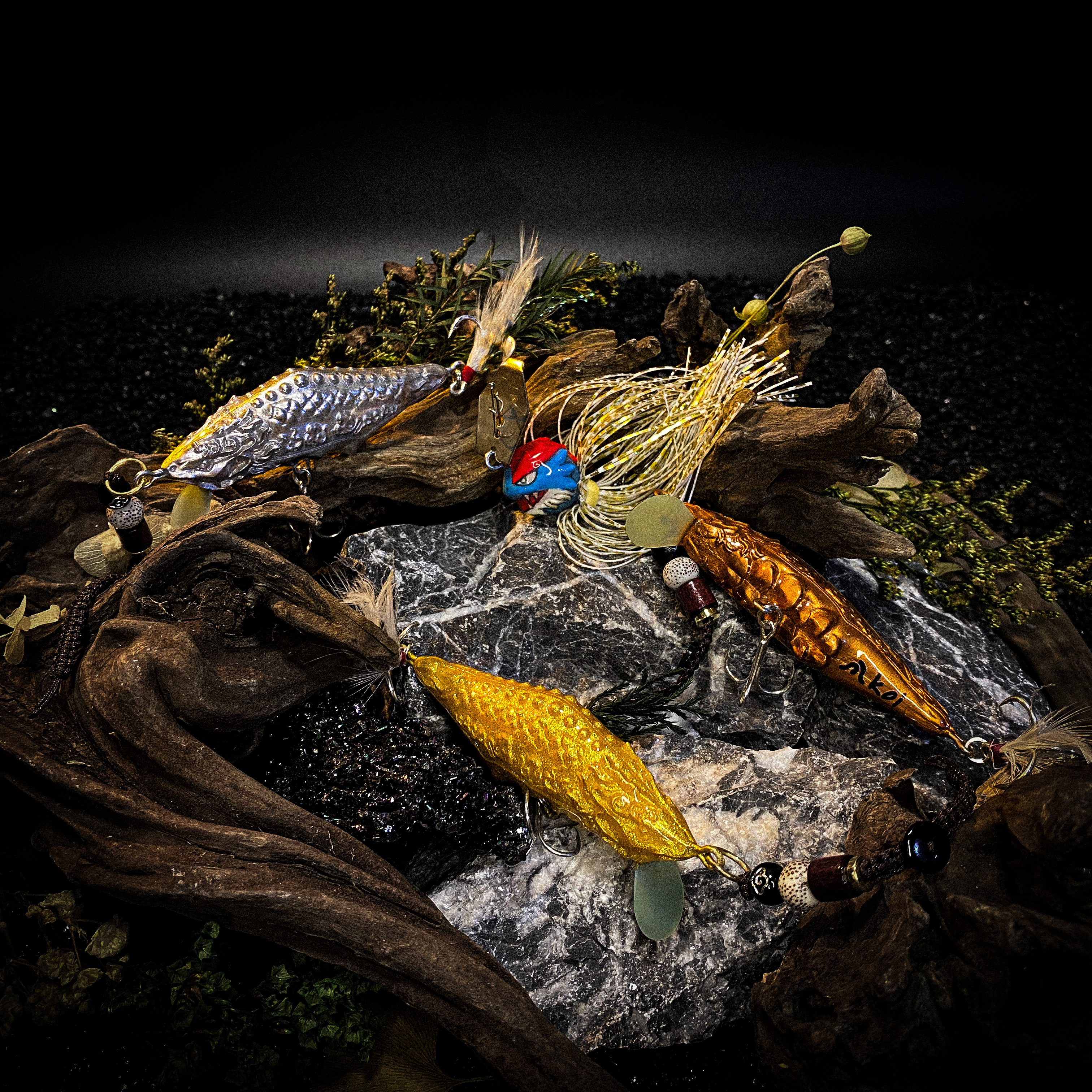 koi-lure （Inferno Serpent） Minnow X1+ (Wyrm Lizard) JIG X1