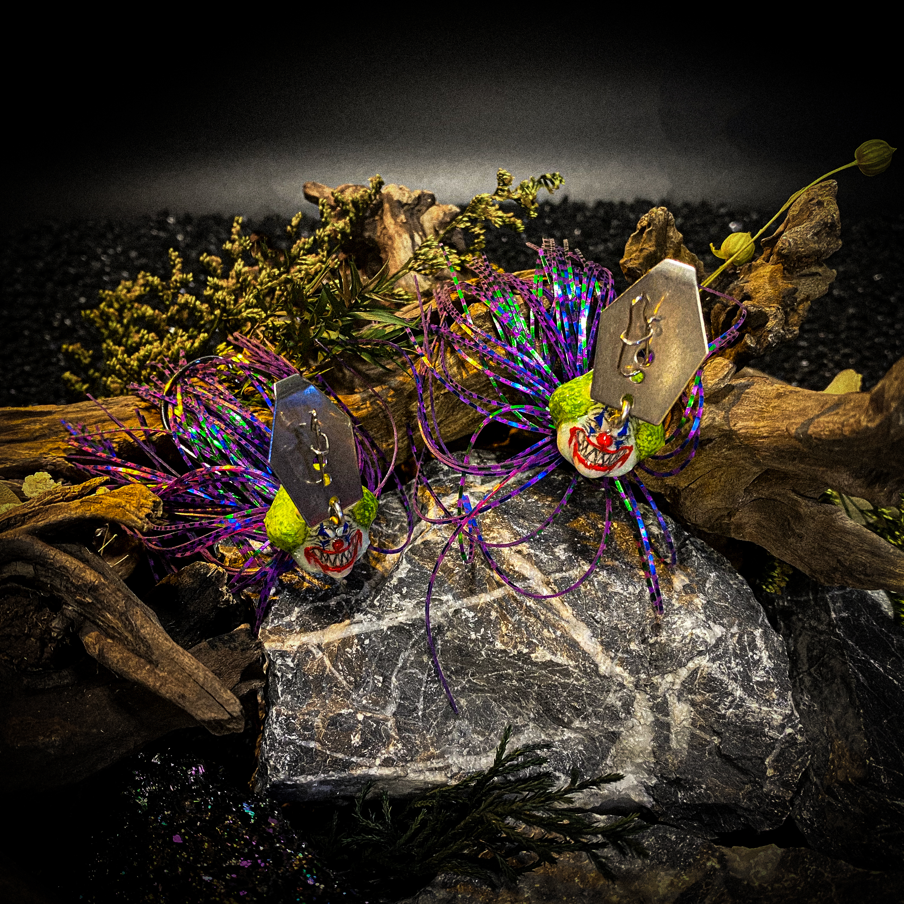 koi-lure halloween clown rubber jig X2 