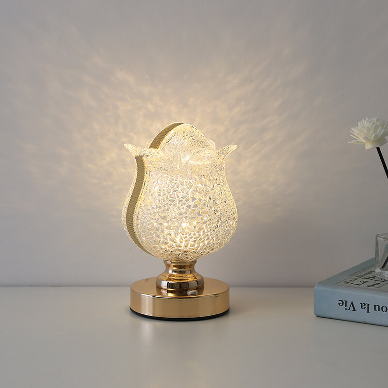 LED Crystal Vase Lamp