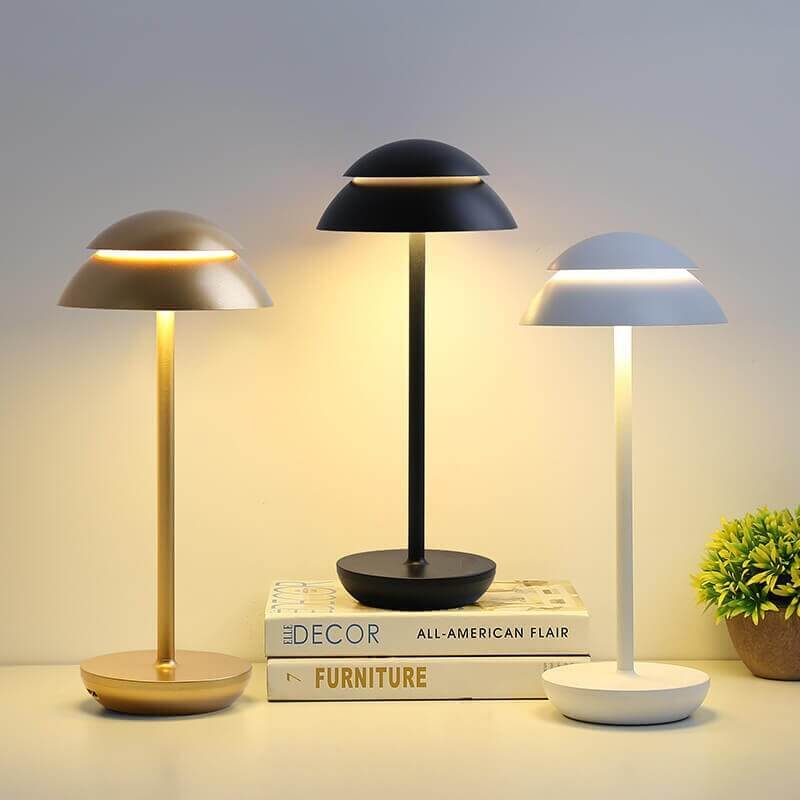 Double Mushroom Cordless Table Lamp