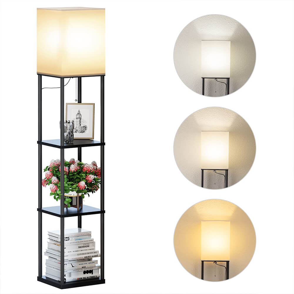 Square Shelf Floor Lamp