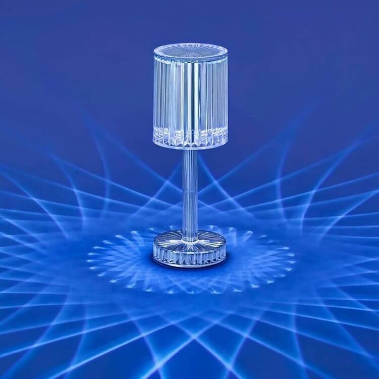 Striped Crystal Table Lamp