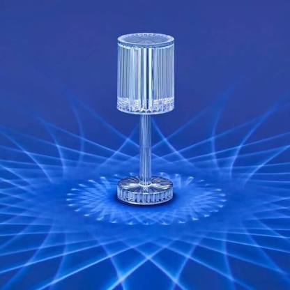 Striped Crystal Table Lamp