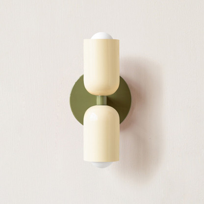 Nordic Style Cream Double-Head Wall Light