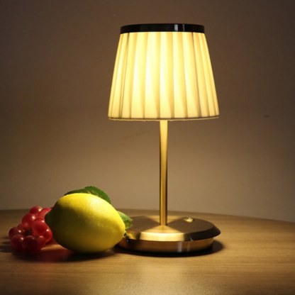 LED Metal Fabric Cordless Table Lamp