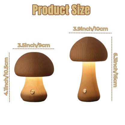 LED Wood Mushroom Light