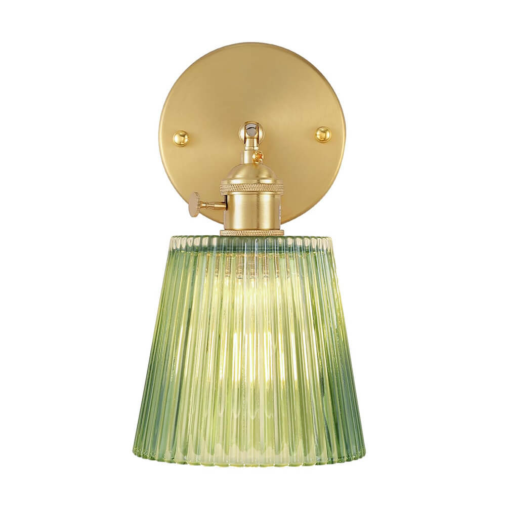 Striped Glass Vintage Wall Light