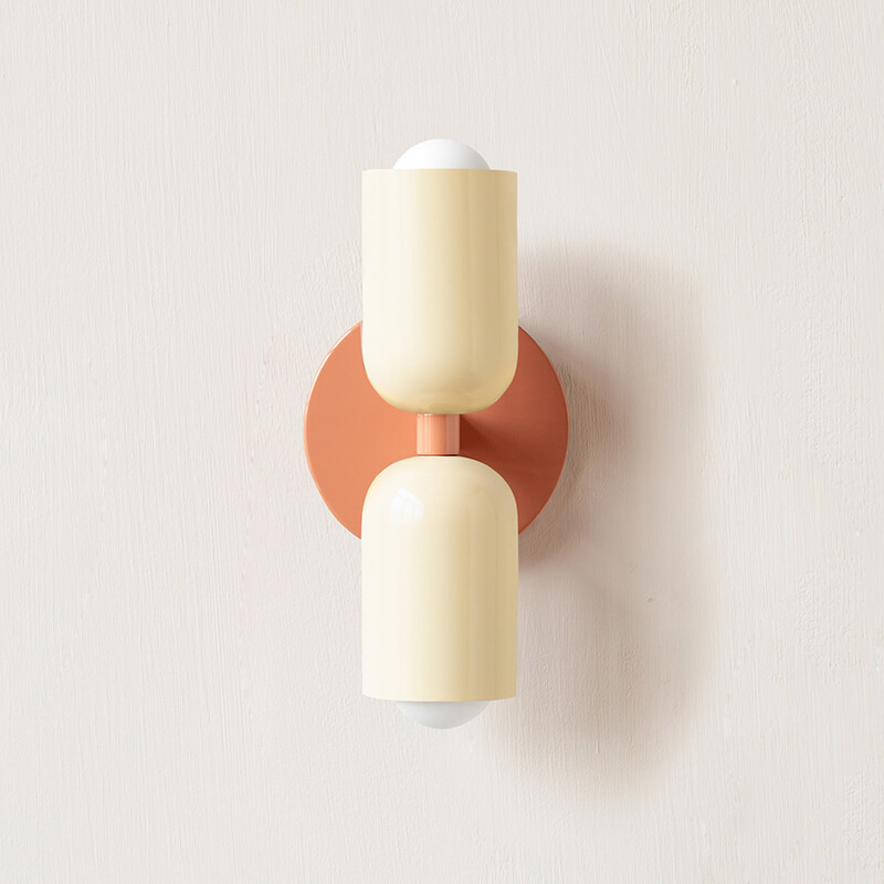 Nordic Style Cream Double-Head Wall Light