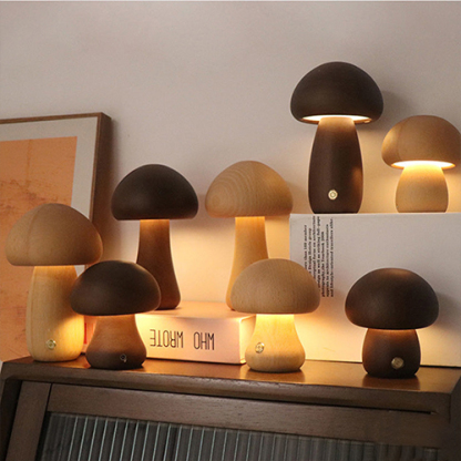 LED Wood Mushroom Light