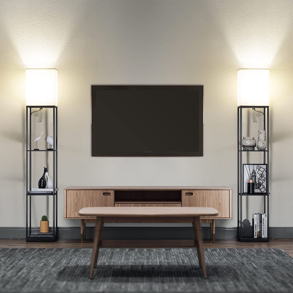 Square Shelf Floor Lamp