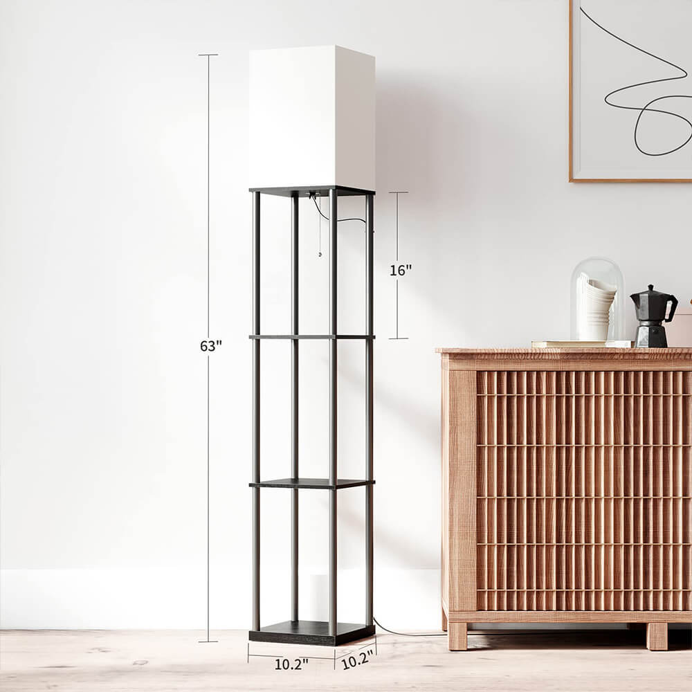 Square Shelf Floor Lamp