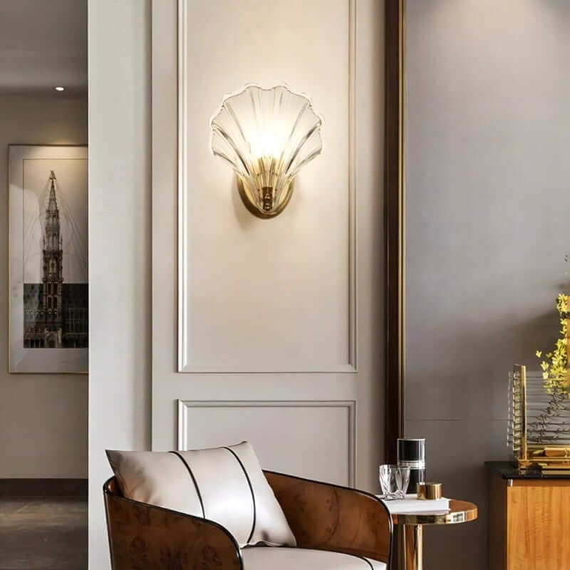 Shell Glass Wall Light