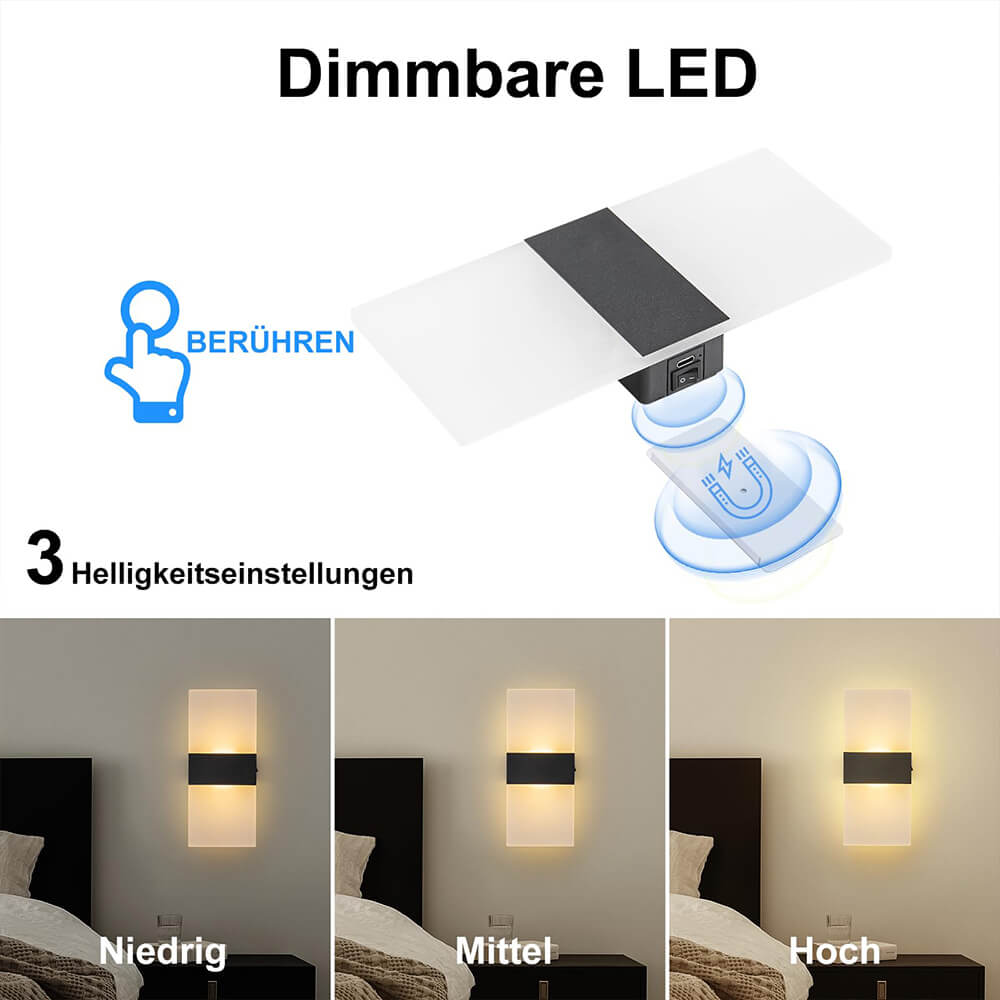 Wireless Touch Control Wall Light(2 Packs)