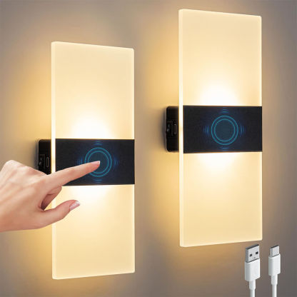 Wireless Touch Control Wall Light(2 Packs)