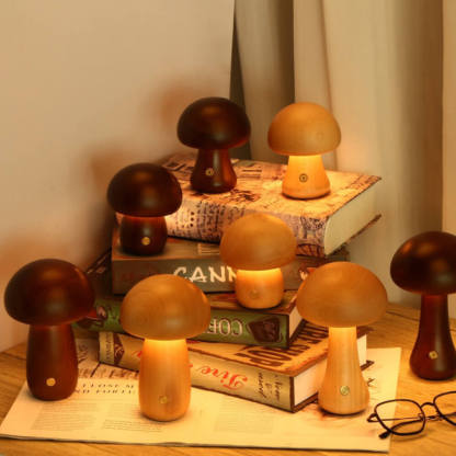 LED Wood Mushroom Light