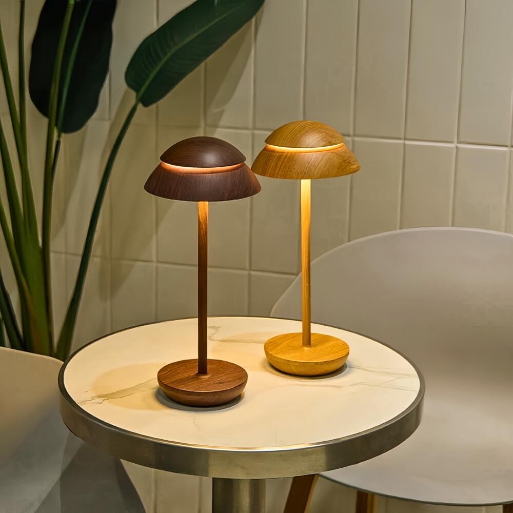 Double Mushroom Cordless Table Lamp