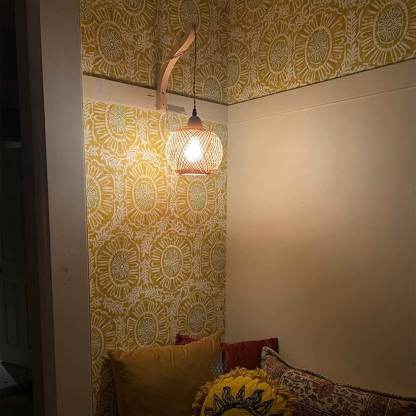 Wireless Bamboo Rattan Wall Light(2 Packs)
