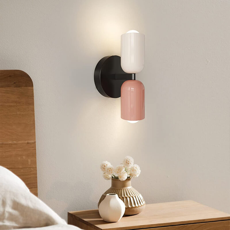 Nordic Style Cream Double-Head Wall Light