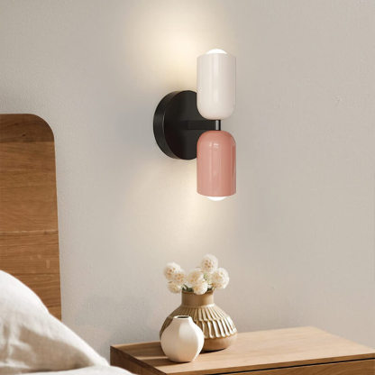 Nordic Style Cream Double-Head Wall Light