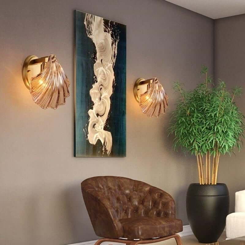 Shell Glass Wall Light