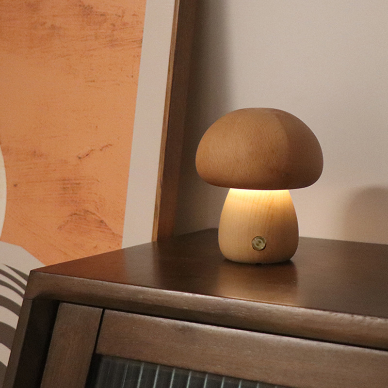 LED Wood Mushroom Light