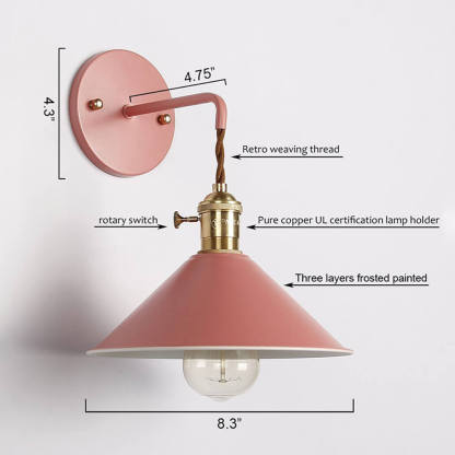 Nordic Style Macaron Frosted Wall Light
