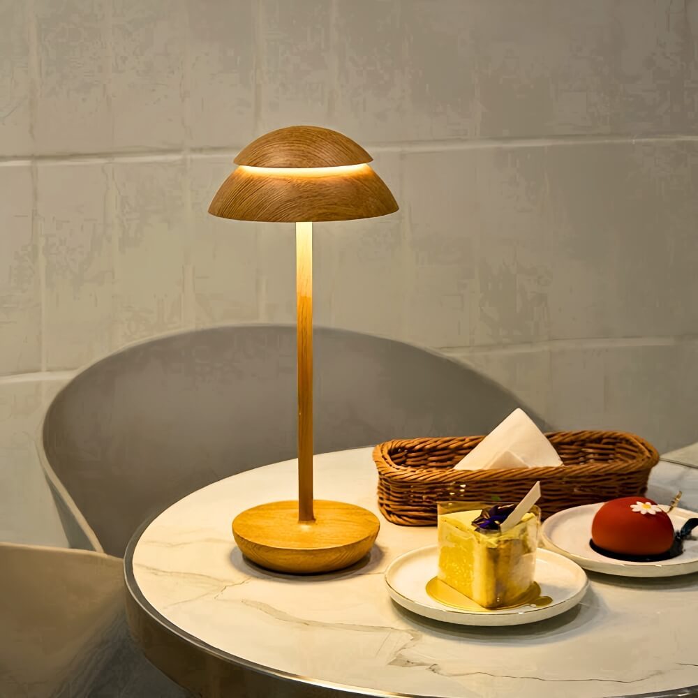 Double Mushroom Cordless Table Lamp