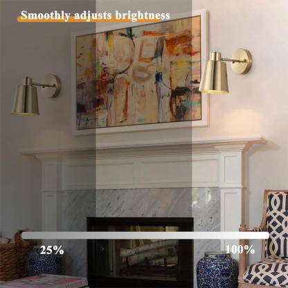 Gold Modern Wireless Wall Light(2 Packs)