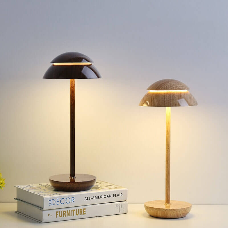 Double Mushroom Cordless Table Lamp