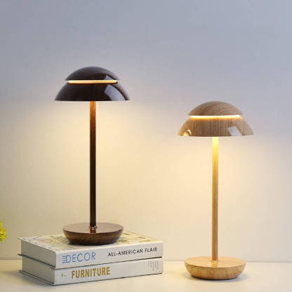 Double Mushroom Cordless Table Lamp