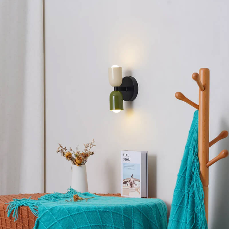 Nordic Style Cream Double-Head Wall Light