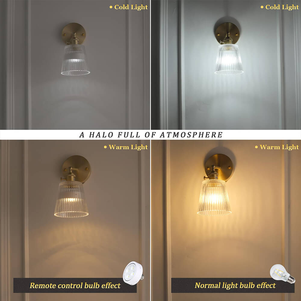 Striped Glass Vintage Wall Light