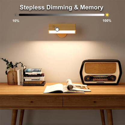 Square Wood Grain Wall Light(2 Packs)