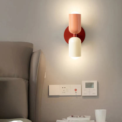Nordic Style Cream Double-Head Wall Light