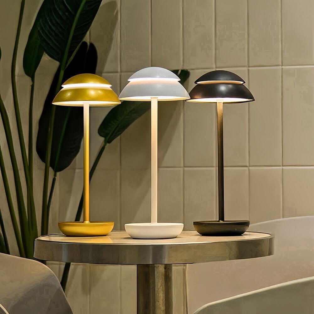 Double Mushroom Cordless Table Lamp