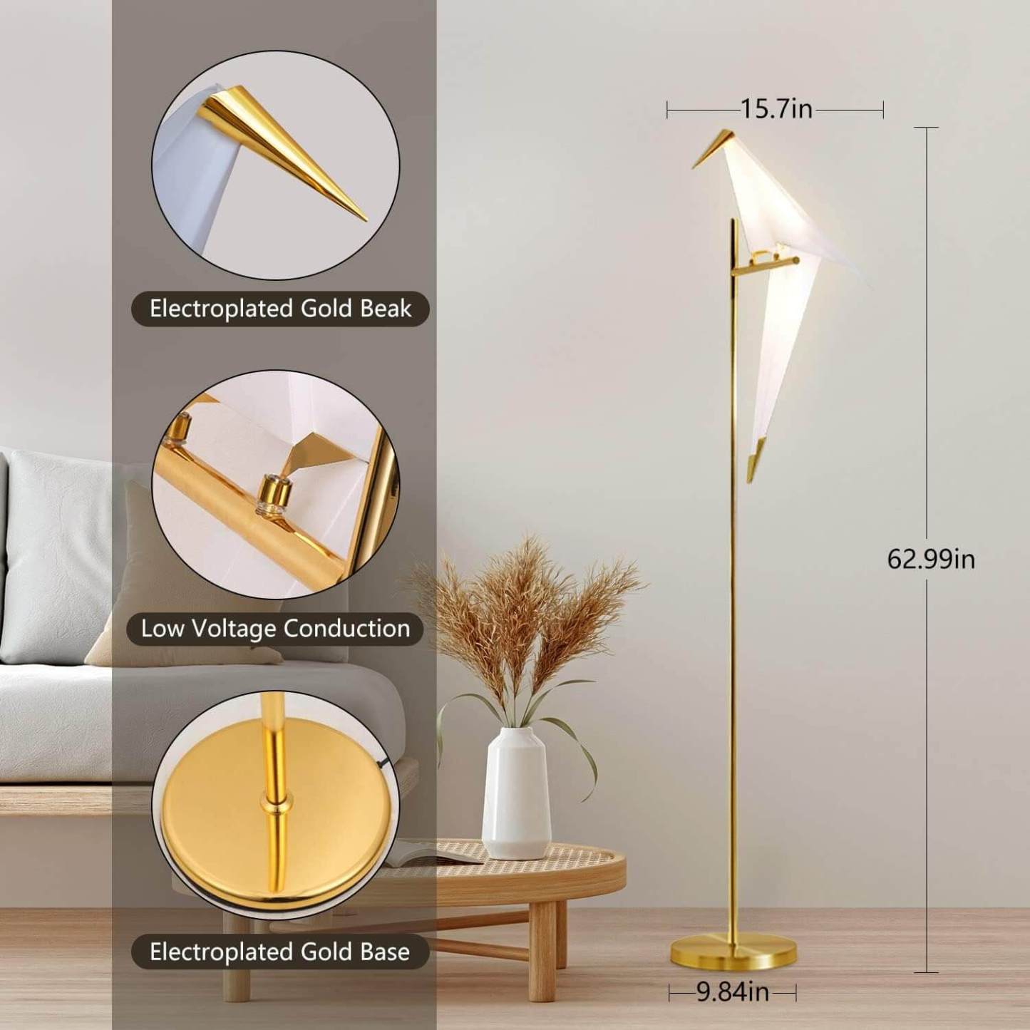 Modern Bird LED Floor Lamp