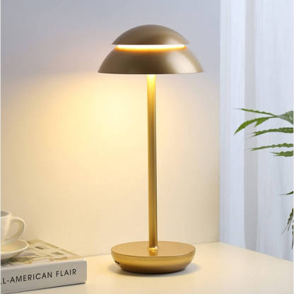 Double Mushroom Cordless Table Lamp
