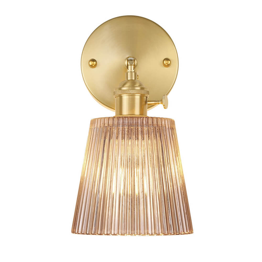 Striped Glass Vintage Wall Light