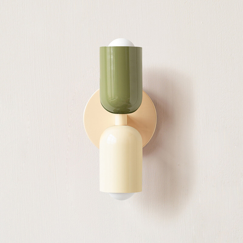 Nordic Style Cream Double-Head Wall Light