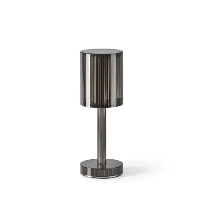 Striped Crystal Table Lamp