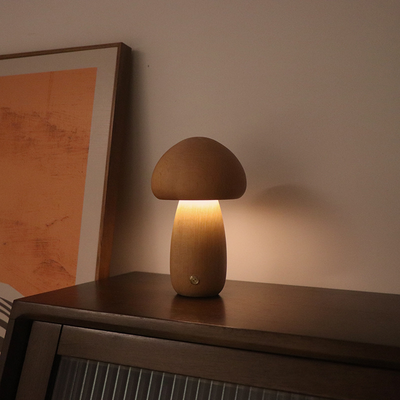 LED Wood Mushroom Light